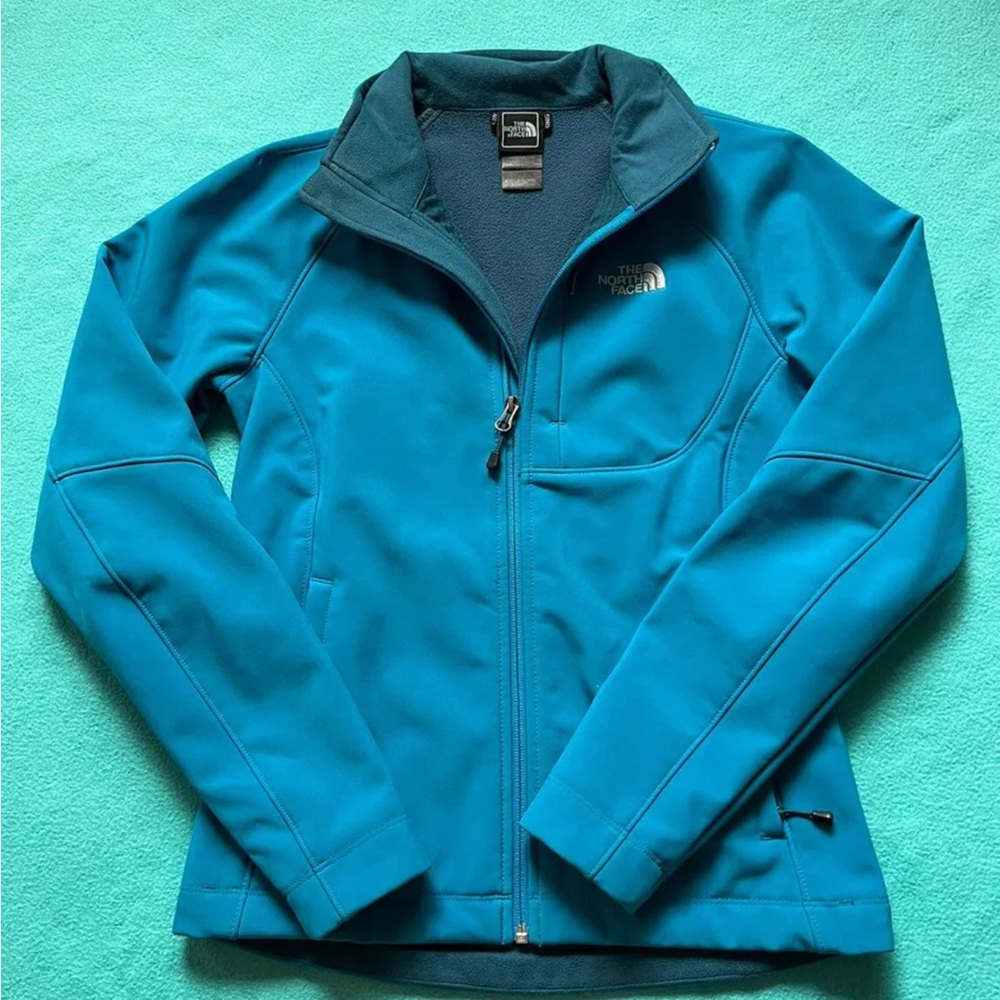 The North Face Women Fleece Jacket Full Zip Blue With Pockets Size Xsmall